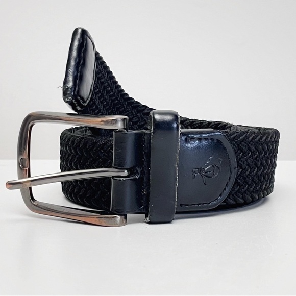 Original Penguin Genuine Leather Black Braided Fashion Belt Men’s 34-36 Waist - Picture 1 of 7